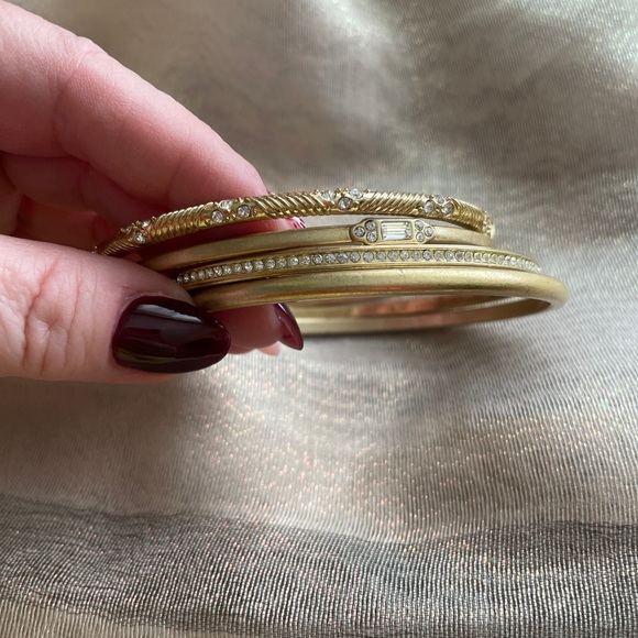 2/$20 Set of 4 Lia Sophia Gold Tone Bracelet - Picture 2 of 2